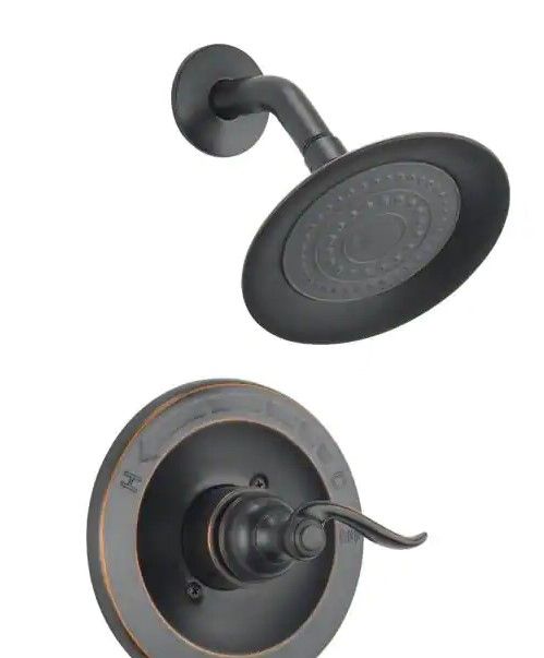 Photo 1 of 
Delta
Windemere 1-Handle Shower Only Faucet Trim Kit in Oil Rubbed Bronze (Valve Not Included)