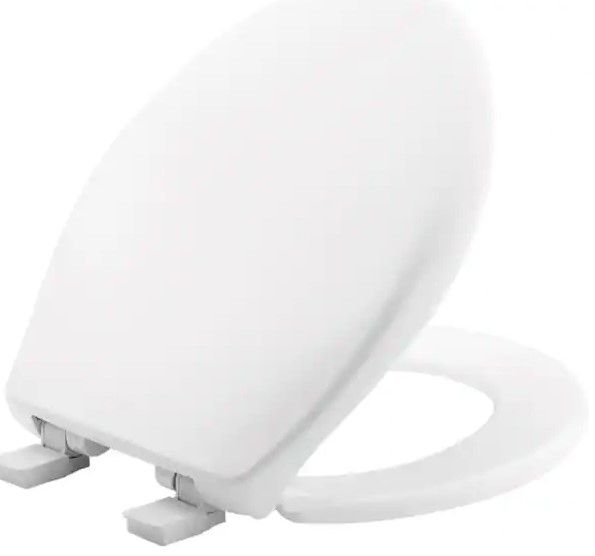 Photo 1 of 
BEMIS
Affinity Soft Close Round Closed Front Plastic Toilet Seat in White Never Loosens and Free Installation Tool