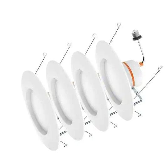 Photo 1 of 
Commercial Electric
5/6 in. CEC T20 New Construction/Remodel White Dimmable LED Recessed Trim Adjustable Color Changing Technology (4-Pack)