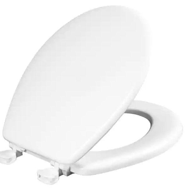 Photo 1 of 
Glacier Bay
Round Closed Front Enameled Wood Toilet Seat in White Removes for Easy Cleaning