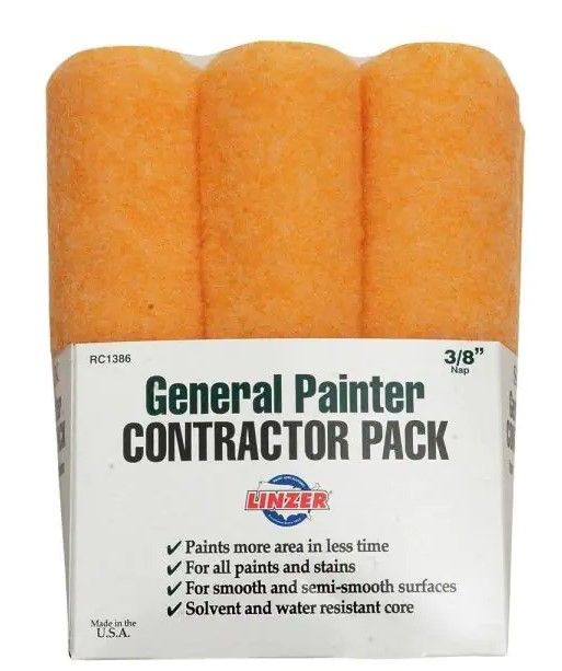 Photo 1 of 
9 in. x 3/8 in. Polyester Paint Roller Covers (6-Piece)