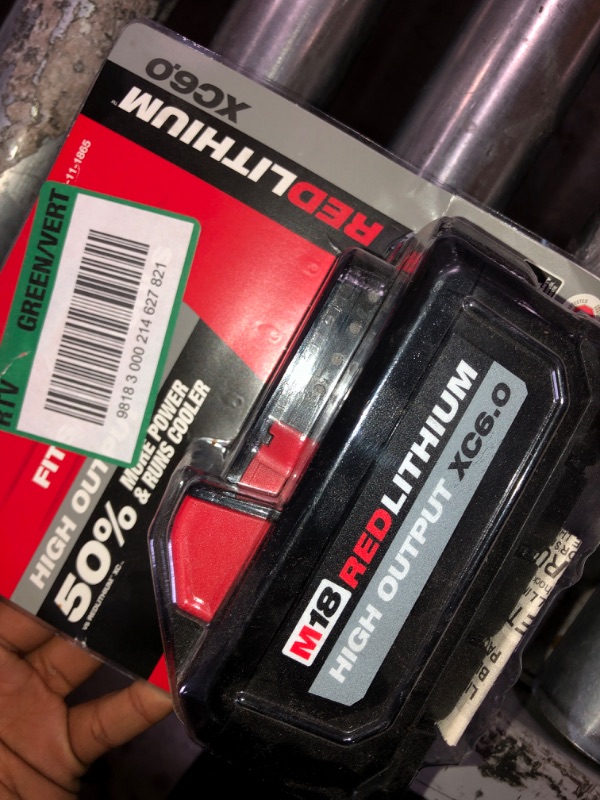 Photo 2 of Milwaukee 48-11-1865 - M18 Redlithium High Output 6.0Ah Li-Ion Battery
