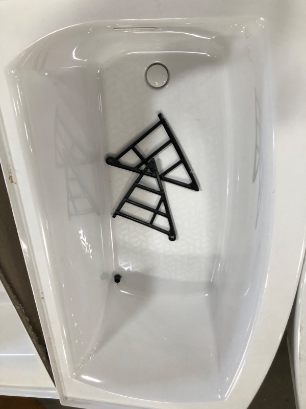 Photo 2 of American Standard
Ovation Curve 60 in. Right Drain Rectangular Apron Front Bathtub in Arctic White **LIKE NEW***   ** MINOR COSMETIC DAMAGE***