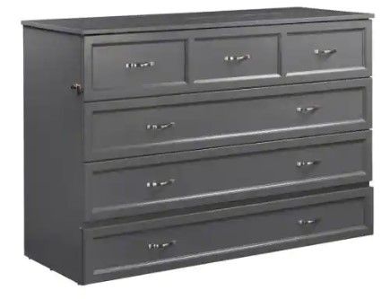 Photo 1 of *INCOMPLETE BOX 1 AND 2*- Deerfield Murphy Bed Chest Queen Atlantic Grey with Charging Station
