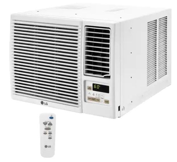 Photo 1 of 18,000 BTU 230/208-Volt Window Air Conditioner LW1821HRSM Cools 1,000 Sq. Ft. with Cool and Heat, Wi-Fi Enabled
