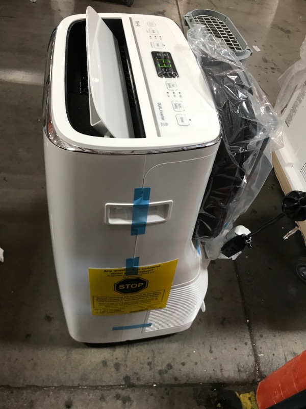 Photo 4 of 14,000 BTU (10,000 BTU, DOE) Portable Air Conditioner, Dual Inverter, Quiet, Energy Eff, Wi-Fi with LCD Remote in White
