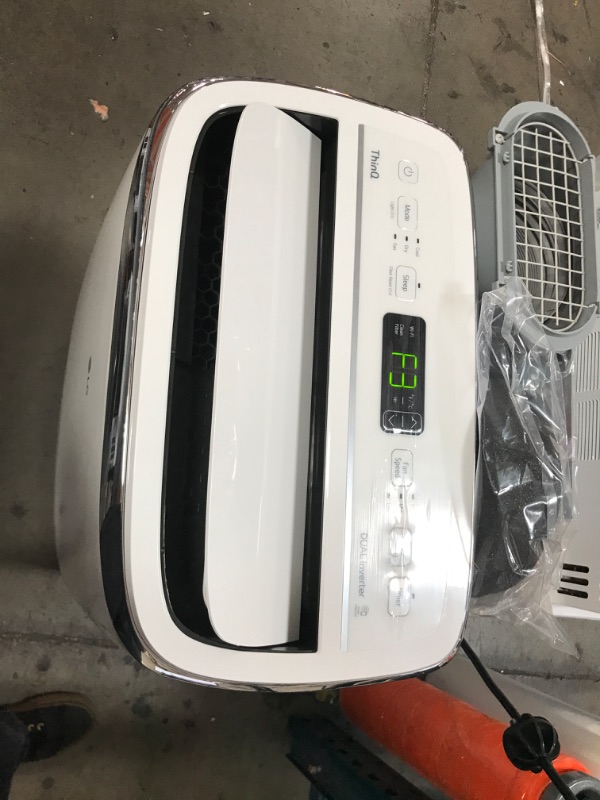 Photo 2 of 14,000 BTU (10,000 BTU, DOE) Portable Air Conditioner, Dual Inverter, Quiet, Energy Eff, Wi-Fi with LCD Remote in White
