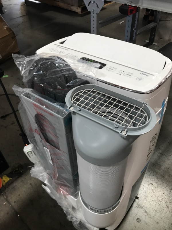 Photo 6 of 14,000 BTU (10,000 BTU, DOE) Portable Air Conditioner, Dual Inverter, Quiet, Energy Eff, Wi-Fi with LCD Remote in White
