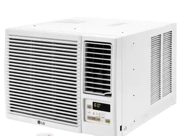 Photo 1 of ***MISSING FACEPLATE*** LG Electronics 12,000 BTU 230/208-Volt Window Air Conditioner LW1221HRSM Cools 550 Sq. Ft. with Cool and Heat