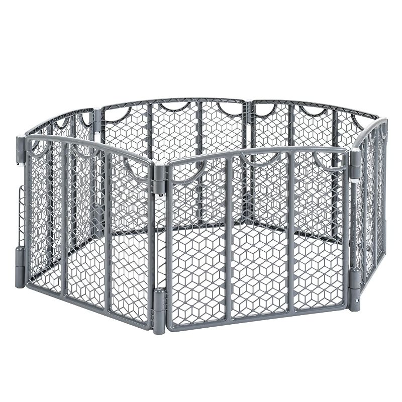 Photo 1 of ***COLOR: WHITE***FOUJOY Baby Playpen Toddlers Activity Center Kids Play Yard Toddlers Activity Center Foldable with Transformable ShapeAdjustable Size Outdoor and Indoor 22 Panels(WHITE)