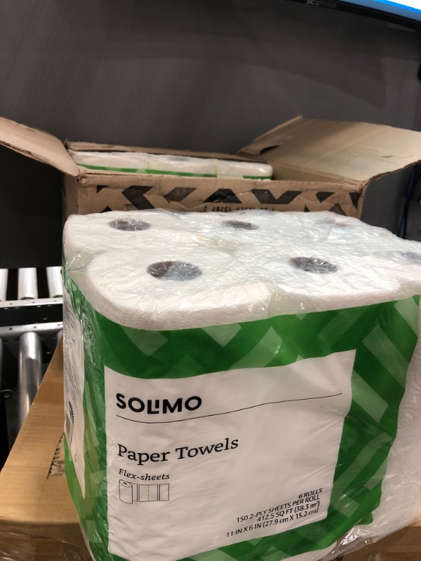 Photo 2 of Amazon Brand - Solimo Basic Flex-Sheets Paper Towels