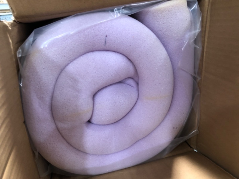 Photo 1 of LUCID 2 Inch 5 Zone Lavender Memory Foam Mattress Topper - Queen & Protector, Queen, White