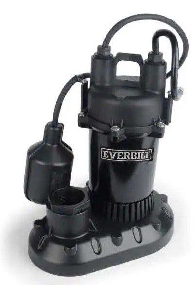 Photo 1 of 1/3 HP Submersible Aluminum Sump Pump with Tethered Switch
