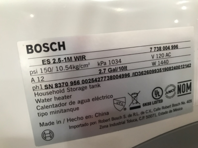 Photo 3 of 2.5 Gal. Electric Point-of-Use Water Heater