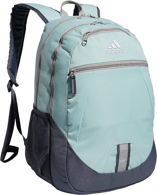 Photo 1 of adidas Foundation Backpack, Halo Mint Green/Onix Grey, One Size
