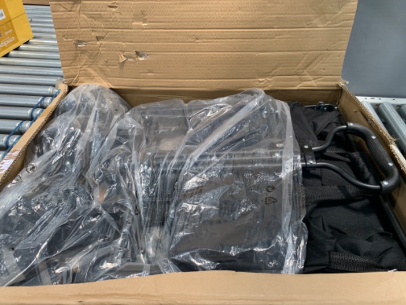 Photo 1 of Happbuy Extra Large Collapsible Garden Cart with Removable Canopy, Folding Wagon Utility Carts with Wheels and Rear Storage, Wagon Cart for Garden, Camping, Grocery Cart, Shopping Cart, Black
