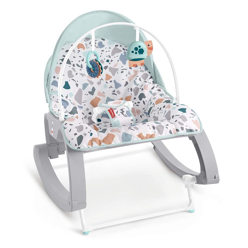 Photo 1 of Fisher-Price GMD21 Deluxe Infant-to-Toddler Rocker, Multi-Coloured
