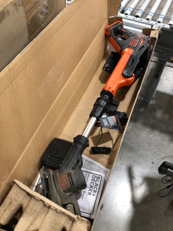 Photo 2 of ***NON-FUNCTIONAL/PARTS ONLY***
BLACK+DECKER LSTE525 20V MAX Lithium-Ion 2 Battery Cordless String Trimmer / Edger
