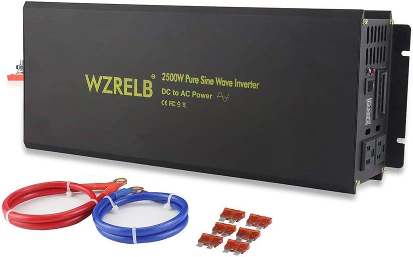 Photo 1 of WZRELB Power Inverter 2500W Pure Sine Wave Inverter 12V 120V Dc AC Converter
