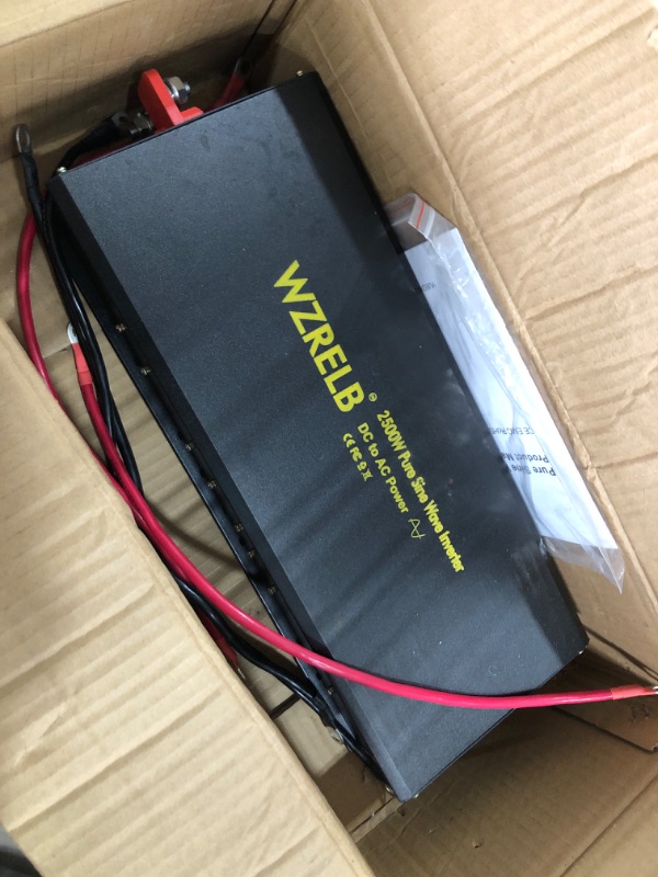 Photo 1 of WZRELB Power Inverter 2500W Pure Sine Wave Inverter 12V 120V Dc AC Converter
