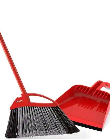 Photo 1 of 13.75 in. PowerCorner Pet Pro Angle Broom with Step On Dust Pan
