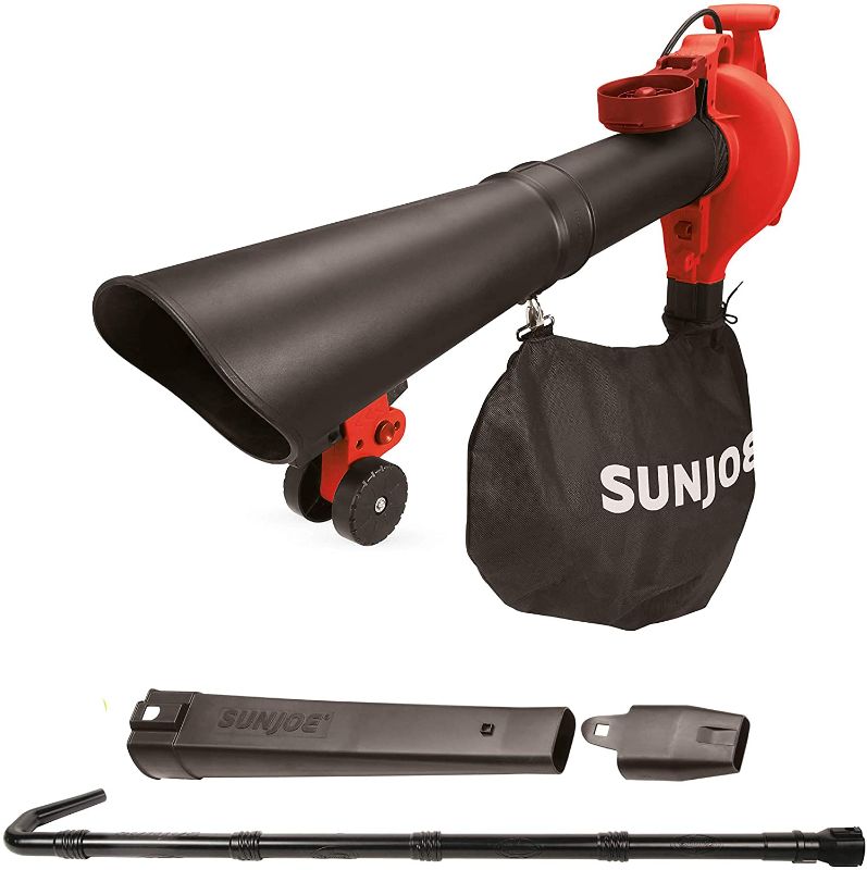 Photo 1 of Sun Joe SBJ606E-GA-RED 14 Amp 250MPH 4-in-1 Electric Blower/Vacuum/Mulcher/Gutter Cleaner, RED
