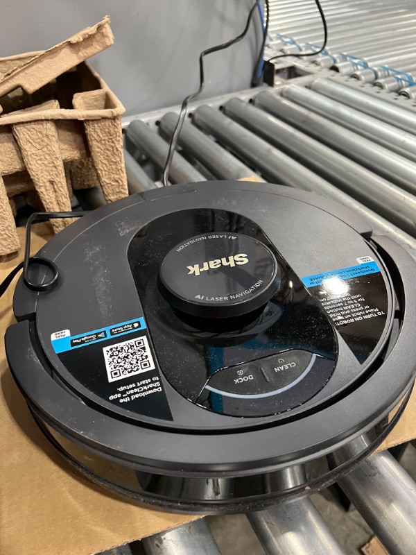 Photo 5 of Shark AV2501AE AI Robot Vacuum with XL HEPA Self-Empty Base, Bagless, 60-Day Capacity, LIDAR Navigation, Perfect for Pet Hair, Compatible with Alexa, Wi-Fi Connected, Carpet & Hard Floor, Black
