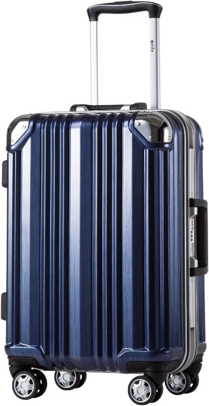 Photo 1 of Coolife Luggage Aluminium Frame Suitcase TSA Lock 100%PC 20in  (Blue,
