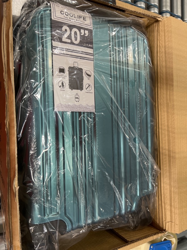 Photo 1 of Coolife Luggage Aluminium Frame Suitcase TSA Lock 100%PC 20in  (Blue,
