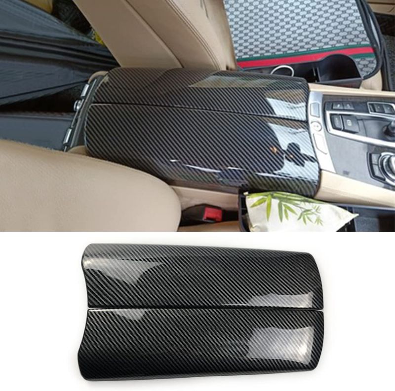 Photo 1 of NA for BMW 5 Series GT F07 2010-2017 ABS Carbon Fiber Color Car Interior Center Armrest Box Cover Console Box Storage Box Trim Covers (535i GT / 550i GT)
