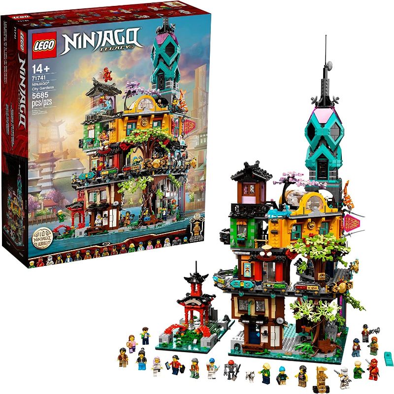 Photo 1 of LEGO NINJAGO NINJAGO City Gardens 71741 Building Kit; Ninja House Playset Featuring 19 Minifigures, New 2021 (5,685 Pieces), Multicolor
