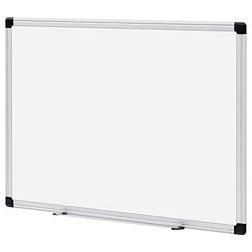 Photo 1 of Amazon Basics Magnetic Dry Erase White Board, 24 X 18-Inch Whiteboard - Silver Aluminium Frame
