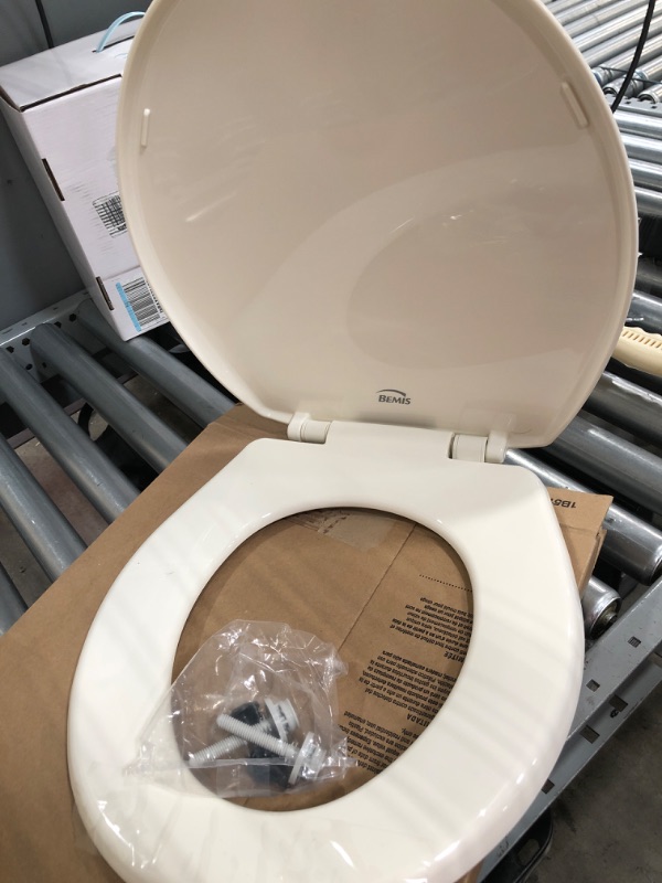 Photo 2 of BEMIS 730SLEC 346 Toilet Seat will Slow Close and Removes Easy for Cleaning, ROUND, Plastic, Biscuit/Linen
