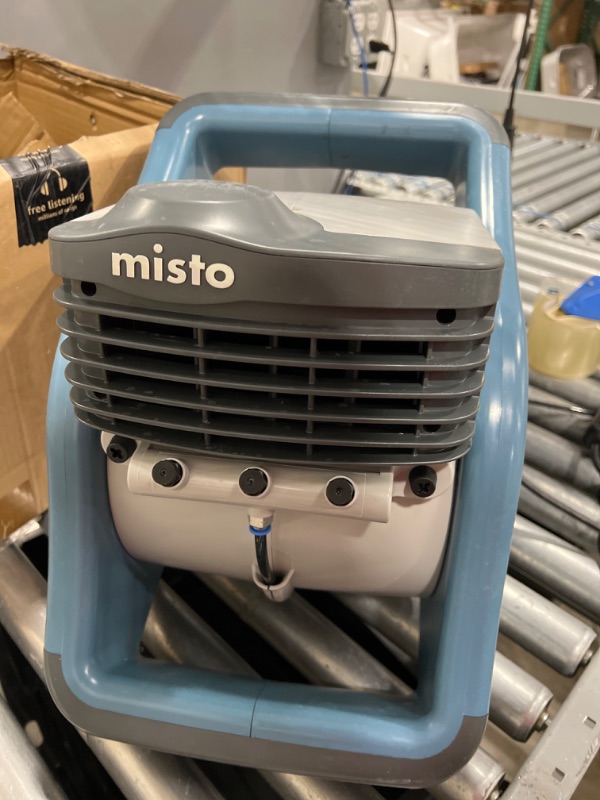 Photo 3 of Lasko 7054 Misto Outdoor Misting Blower Fan - Features Cooling Misters, Ideal for Sports, Camping, Decks & Patios, Blue
