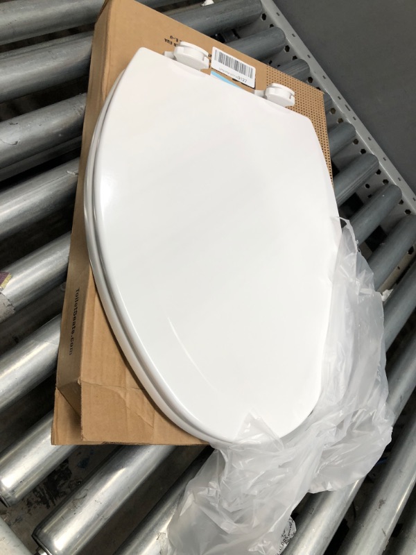 Photo 3 of 0 Cachet Quiet Close Toilet Seat, White, Round