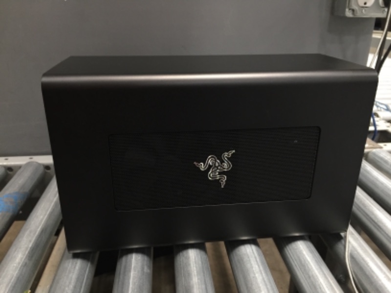 Photo 3 of Razer Core X Aluminum External GPU Enclosure (eGPU): Compatible with Windows & MacOS Thunderbolt 3 Laptops, NVIDIA /AMD PCIe Support, 650W PSU, Classic Black
