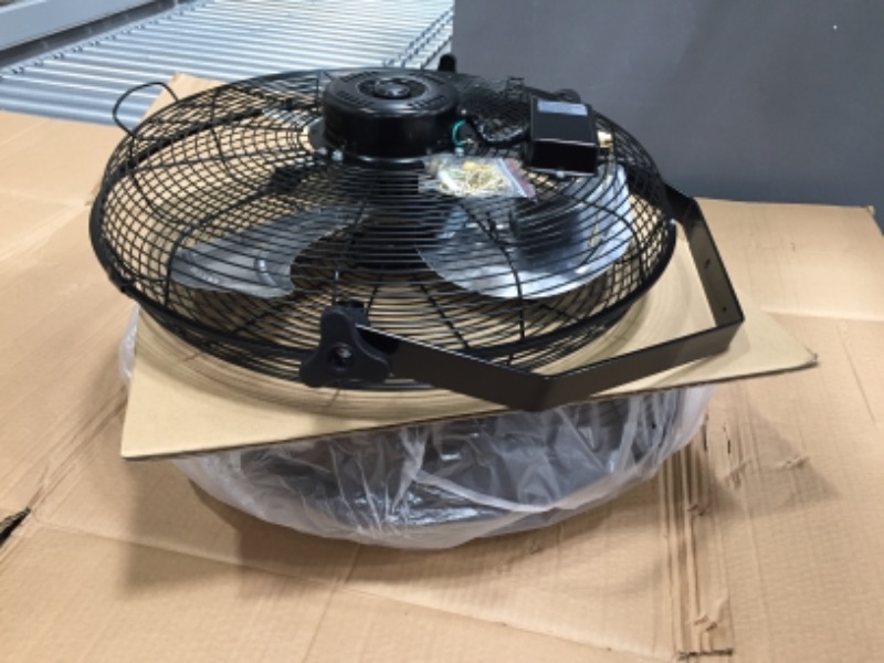 Photo 1 of Simple Deluxe 18 Inch Industrial Wall Mount 3 Speed Commercial Ventilation Metal Fan for Warehouse, Greenhouse, Workshop, Patio, Factory and Basement, Black
