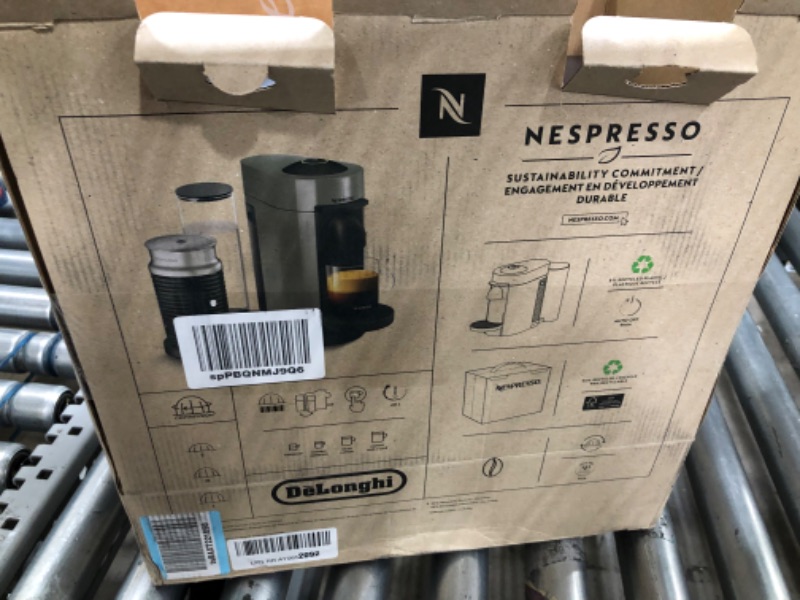 Photo 4 of **PARTS ONLY**

Nespresso Vertuo Plus Coffee and Espresso Machine by De'Longhi with Aeroccino, Ink Black
