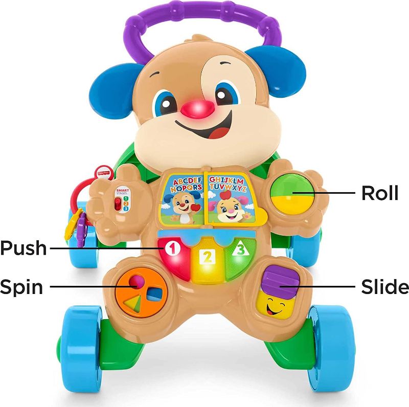 Photo 1 of Fisher-Price Laugh & Learn Smart Stages Learn with Puppy Walker, Musical Walking Toy for Infants and Toddlers Ages 6 to 36 Months