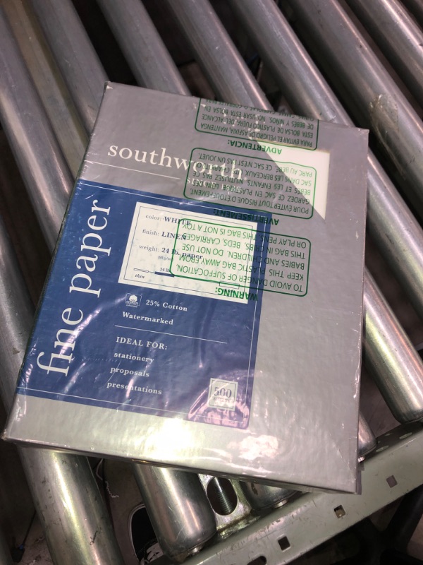 Photo 2 of Southworth Fine Business Paper, 20.05 Cotton, 20 lb , White,500 Sheets (403C)
