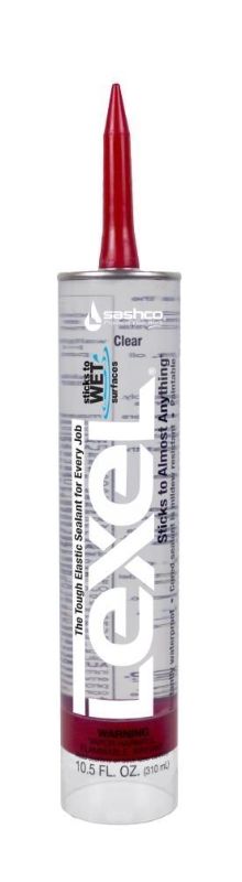 Photo 1 of 10.5 oz Sashco 13010 Clear Lexel Synthetic Rubber Sealant Pack of 12
