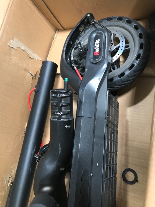 Photo 3 of ***PARTS ONLY*** Folding Electric Scooter for Adults - 300W Brushless Motor Foldable Commuter Scooter w/ 8.5 Inch Pneumatic Tires, 3 Speed Up to 19MPH, 18 Miles, Disc Brake & ABS, for Adult & Kids - Hurtle HURES18-M5
