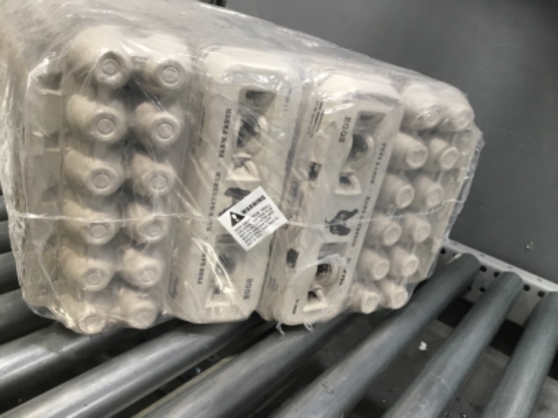 Photo 1 of 250 Egg Cartons- Bulk Value Bundle- Adorable Printed Design for Farm Fresh Eggs, Recycled Paper Cardboard, Sturdy & Reusable, Holds up to XL Chicken Eggs
