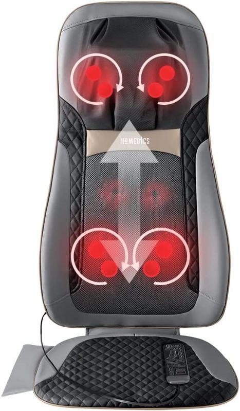 Photo 1 of HoMedics Shiatsu Elite II Massage Cushion with Soothing Heat 2 Back Massage Styles, 3 Massage Zones, Spot Massage, Controller and Chair Straps