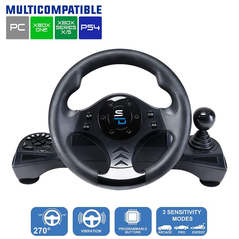 Photo 2 of Superdrive - GS750 racing steering wheel with pedals, paddles, shifter and vibration for Xbox Serie X/S, PS4, Xbox One, PC (programmable for all games)