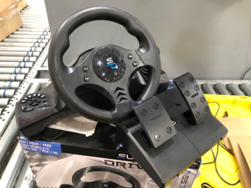 Photo 3 of Superdrive - GS750 racing steering wheel with pedals, paddles, shifter and vibration for Xbox Serie X/S, PS4, Xbox One, PC (programmable for all games)