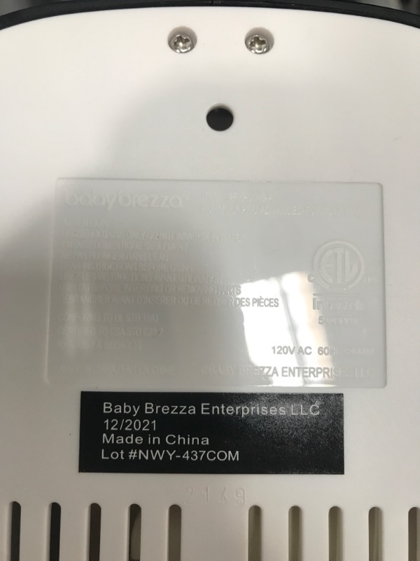 Photo 4 of ***PARTS ONLY*** Baby Brezza Formula Pro Advanced Formula Dispenser Machine - Automatically Mix a Warm Formula Bottle Instantly - Easily Make Bottle with Automatic Powder Blending
