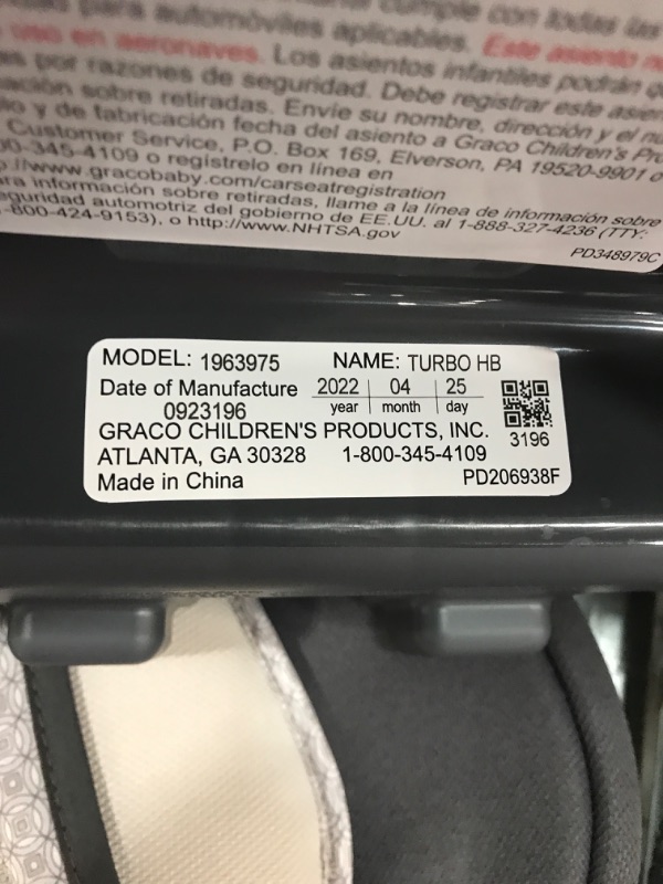 Photo 3 of Graco TurboBooster Highback Booster Seat, Glacier
