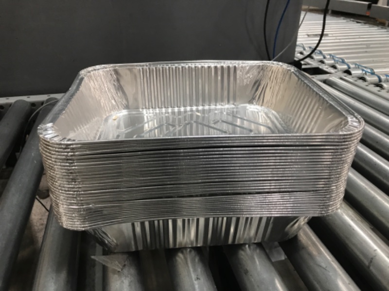 Photo 2 of Aluminum Pans 9x13 Disposable Foil Pans [30-Pack] Heavy-Duty Baking Pans, Half-Size Deep Steam Table Pans - Tin Foil Pans Great for Cooking, Baking, Heating, Storing, Food Prepping by Stack Man
