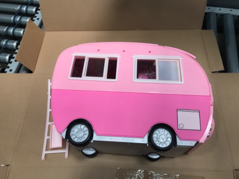 Photo 2 of Na Na Na Surprise Kitty-Cat Camper Playset, Pink Toy Car Vehicle for Fashion Dolls with Cat Ears & Tail, Opens to 3 Feet Wide for 360 Play, 7 Play Areas, Accessories, Gift for Kids Ages 5 6 7 8+ Years
